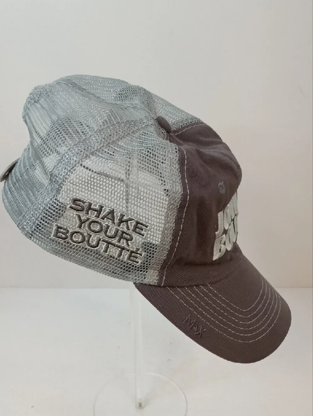 John Boutte New Orleans Jazz Embroidered Mesh Trucker Hat Gray OS